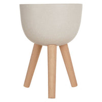 Darnell Small White Finish Rounded Planter