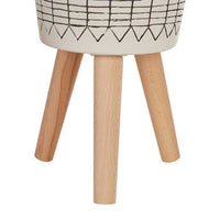 Darnell White And Black Small Planter
