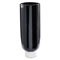 Callie Black and Silver Small Pedestal Vase.