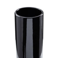 Callie Black and Silver Small Pedestal Vase.