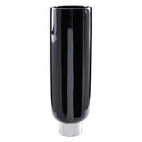 Callie Black and Silver Large Pedestal Vase.
