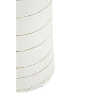 Haldis Small White Silver Stripe Ceramic Vase