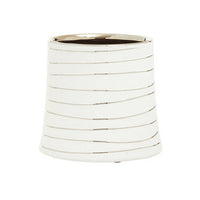 Haldis Small White Silver Ceramic Planter