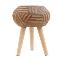 Darnell Round Brown Planter With Angular Legs