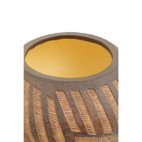Darnell Round Brown Planter With Angular Legs