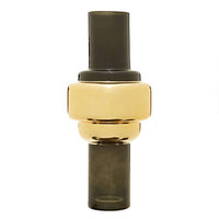 Cayden Large Smoked Black And Gold Vase