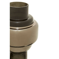 Cayden Small Smoked Black And Silver Vase