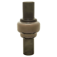 Cayden Large Smoked Black And Silver Vase