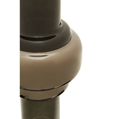 Cayden Large Smoked Black And Silver Vase