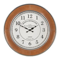 Churchill Tan Genuine Leather Small Wall Clock