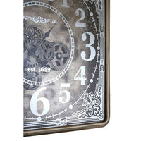 Carlin Antique Gold Square Wall Clock