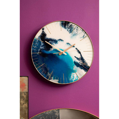 Celina Blue Abstract Wall Clock