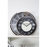 Mateo Nickel Finish Pocket Style Wall Clock