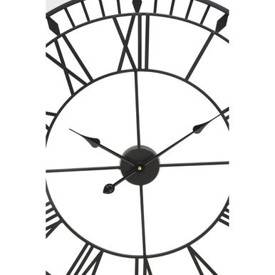 Genova Large Black And White Led Wall Clock