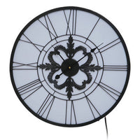 Genova Roman Numeral Black And White LED Wall Clock