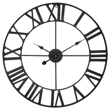 Genova  Black Metal Wall Clock