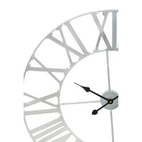 Genova Silver Metal Wall Clock