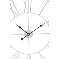 Genova 80cm Silver Metal Roman Numeral Wall Clock