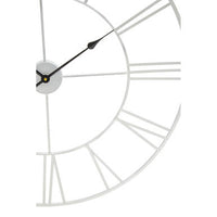 Genova 80cm Silver Metal Roman Numeral Wall Clock