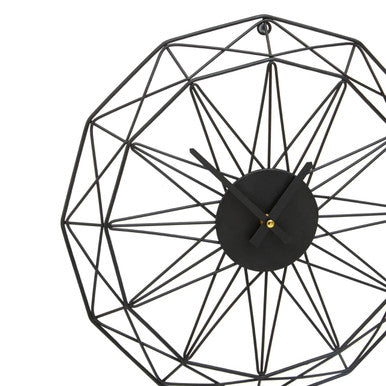 Genova Small Black Metal Wall Clock