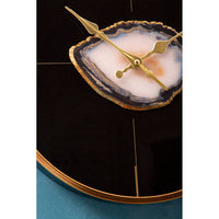 Celina Black And Gold Round Wall Clock