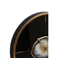 Celina Black And Gold Round Wall Clock