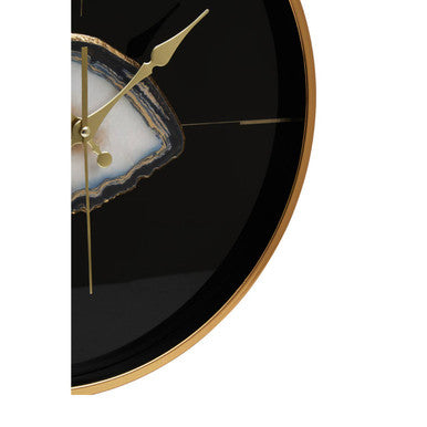 Celina Black And Gold Round Wall Clock