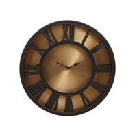 Mateo Black and Antique Gold Small Wall Clock