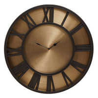 Mateo Black and Antique Gold Large Wall Clock