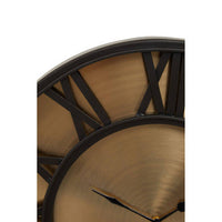 Mateo Black and Antique Gold Large Wall Clock