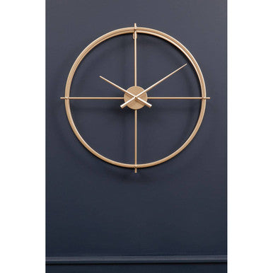 Kent Large Gold Finish Wall Clock