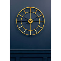 Kent Large Gold Finish Metal Wall Clock