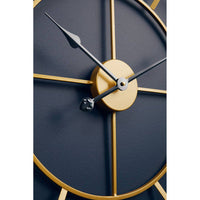 Kent Large Gold Finish Metal Wall Clock