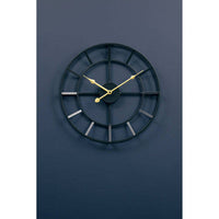 Kent Small Black Finish Metal Wall Clock
