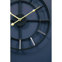 Kent Small Black Finish Metal Wall Clock