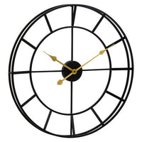 Kent Large Black Finish Metal Wall Clock