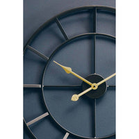 Kent Large Black Finish Metal Wall Clock