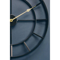 Kent Large Black Finish Metal Wall Clock