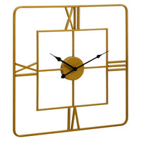 Kent Small Gold Finish Square Wall Clock