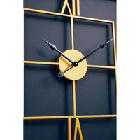 Kent Small Gold Finish Square Wall Clock