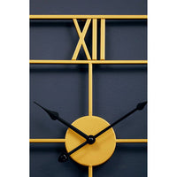 Kent Small Gold Finish Square Wall Clock
