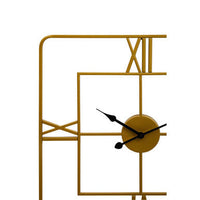 Kent Small Gold Finish Square Wall Clock