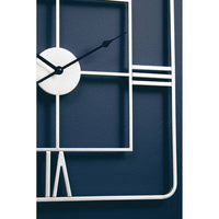 Kent Large Silver Finish Square Wall Clock