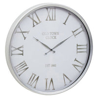 Kent White And Silver Wall Clock