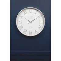 Kent White And Silver Wall Clock