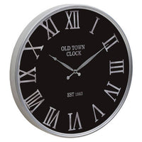 Kent Black And Silver Wall Clock