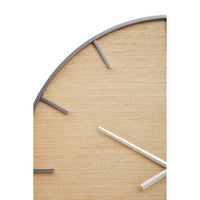 Kent Silver And Natural Wall Clock
