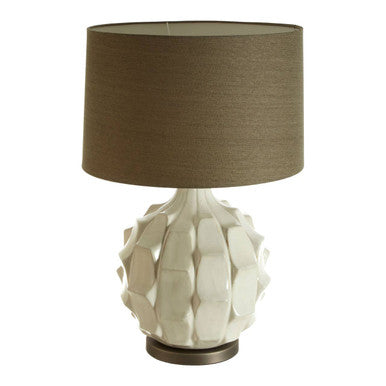 Usha Table Lamp With Grey And Brown Shade