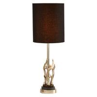Antler Table Lamp with Marble Base
