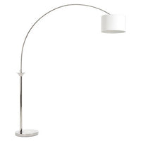 Hubert Nickel Finish Arc Floor Lamp